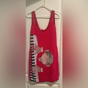 Fabulous RARE Philippe Albert Vintage Sequin Piano Man Dress